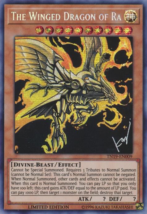 The Winged Dragon of Ra TN19-EN009 card from 2019 Gold Sarcophagus Tin