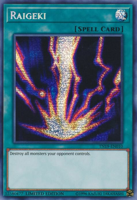 Raigeki TN19-EN010 card from 2019 Gold Sarcophagus Tin