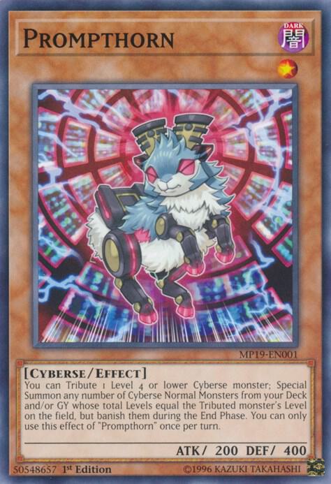 Prompthorn MP19-EN001 card from 2019 Gold Sarcophagus Tin Mega Pack
