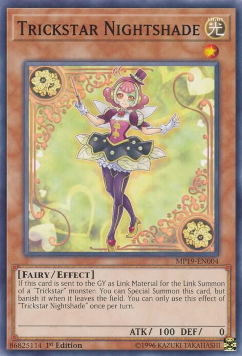 Trickstar Nightshade MP19-EN004 card from 2019 Gold Sarcophagus Tin Mega Pack