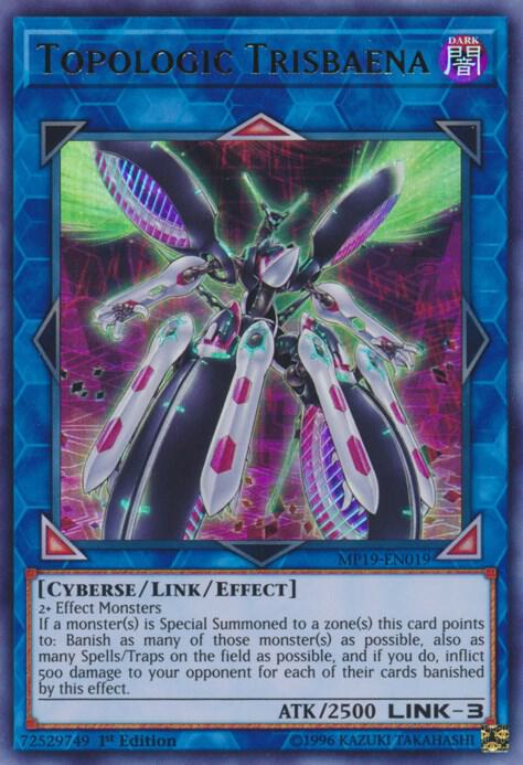 Topologic Trisbaena MP19-EN019 card from 2019 Gold Sarcophagus Tin Mega Pack