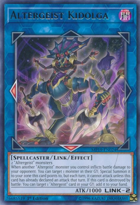Altergeist Kidolga MP19-EN024 card from 2019 Gold Sarcophagus Tin Mega Pack