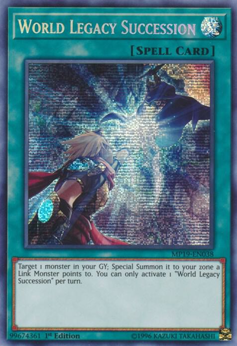 World Legacy Succession MP19-EN038 card from 2019 Gold Sarcophagus Tin Mega Pack