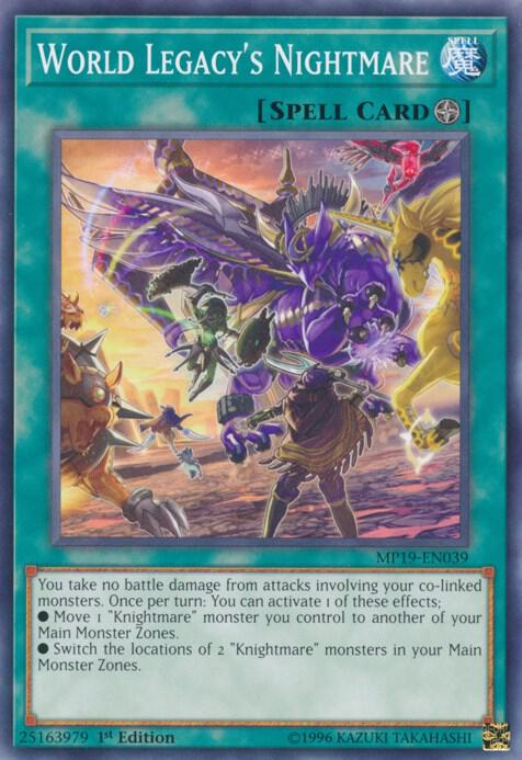 World Legacy's Nightmare MP19-EN039 card from 2019 Gold Sarcophagus Tin Mega Pack