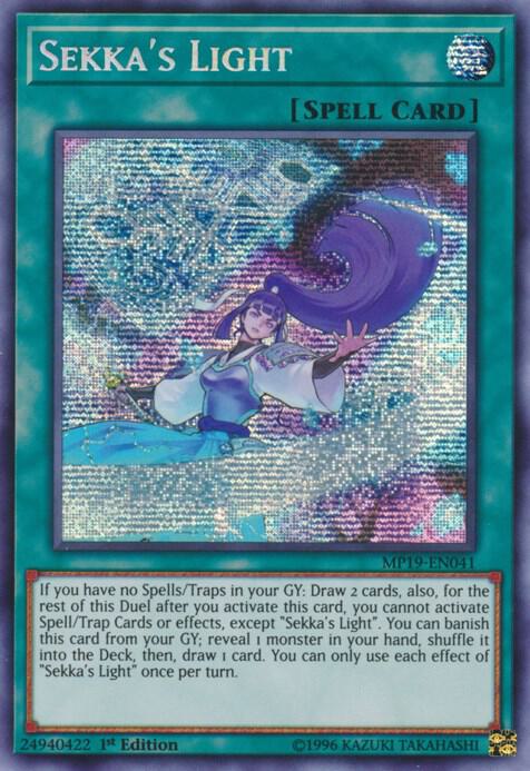 Sekka's Light MP19-EN041 card from 2019 Gold Sarcophagus Tin Mega Pack