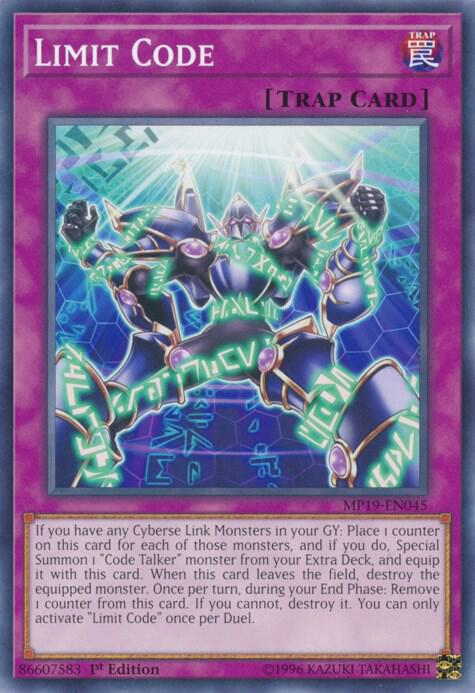 Limit Code MP19-EN045 card from 2019 Gold Sarcophagus Tin Mega Pack