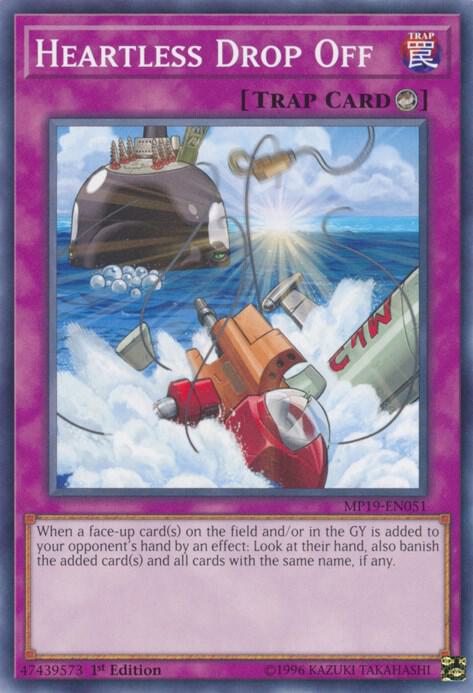 Heartless Drop Off MP19-EN051 card from 2019 Gold Sarcophagus Tin Mega Pack