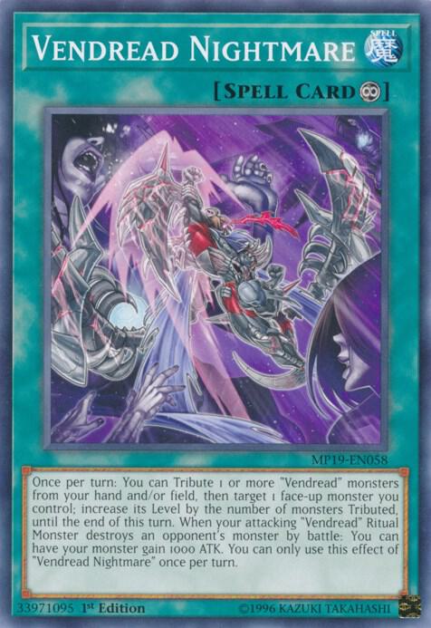 Vendread Nightmare MP19-EN058 card from 2019 Gold Sarcophagus Tin Mega Pack
