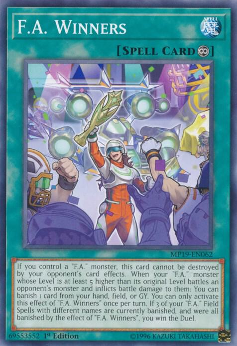 F.A. Winners MP19-EN062 card from 2019 Gold Sarcophagus Tin Mega Pack