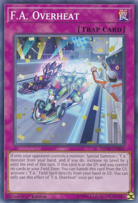 F.A. Overheat MP19-EN064 card from 2019 Gold Sarcophagus Tin Mega Pack