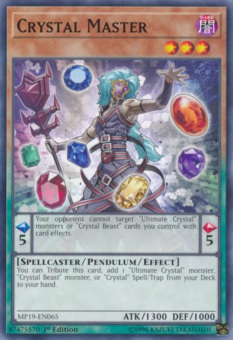 Crystal Master MP19-EN065 card from 2019 Gold Sarcophagus Tin Mega Pack