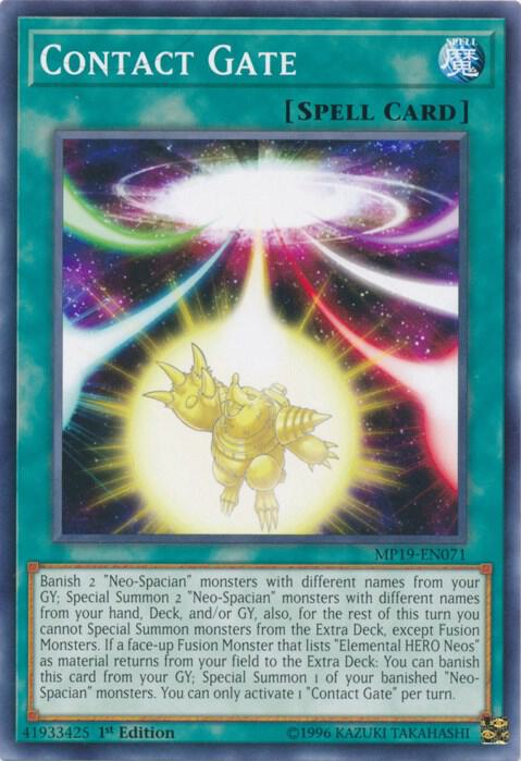 Contact Gate MP19-EN071 card from 2019 Gold Sarcophagus Tin Mega Pack