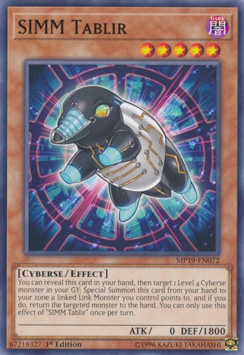 SIMM Tablir MP19-EN072 card from 2019 Gold Sarcophagus Tin Mega Pack
