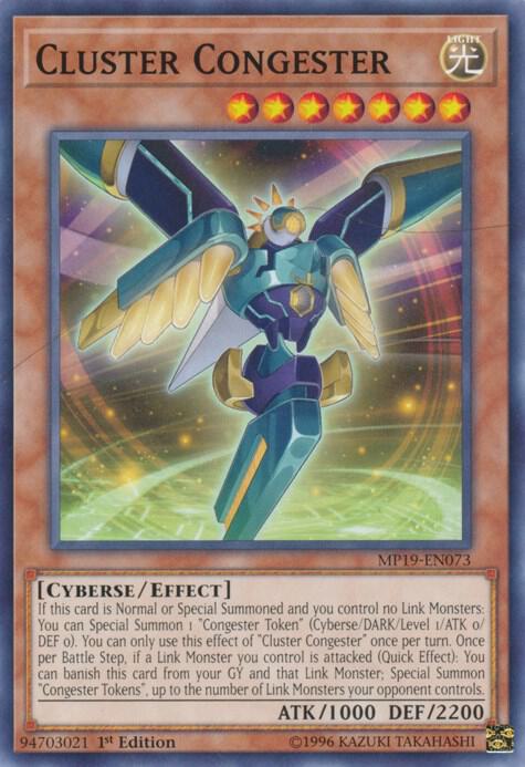 Cluster Congester MP19-EN073 card from 2019 Gold Sarcophagus Tin Mega Pack