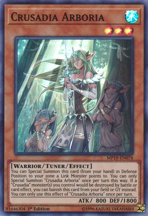 Crusadia Arboria MP19-EN078 card from 2019 Gold Sarcophagus Tin Mega Pack