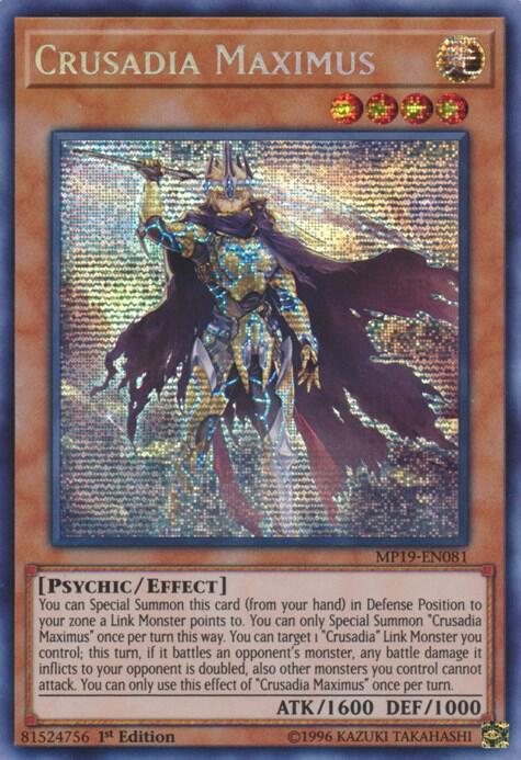 Crusadia Maximus MP19-EN081 card from 2019 Gold Sarcophagus Tin Mega Pack
