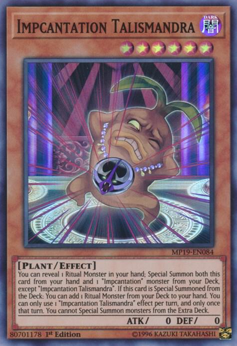 Impcantation Talismandra MP19-EN084 card from 2019 Gold Sarcophagus Tin Mega Pack