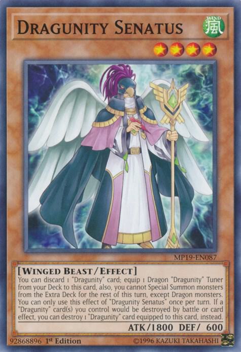 Dragunity Senatus MP19-EN087 card from 2019 Gold Sarcophagus Tin Mega Pack