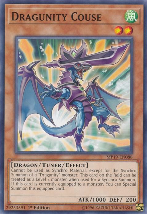 Dragunity Couse MP19-EN088 card from 2019 Gold Sarcophagus Tin Mega Pack