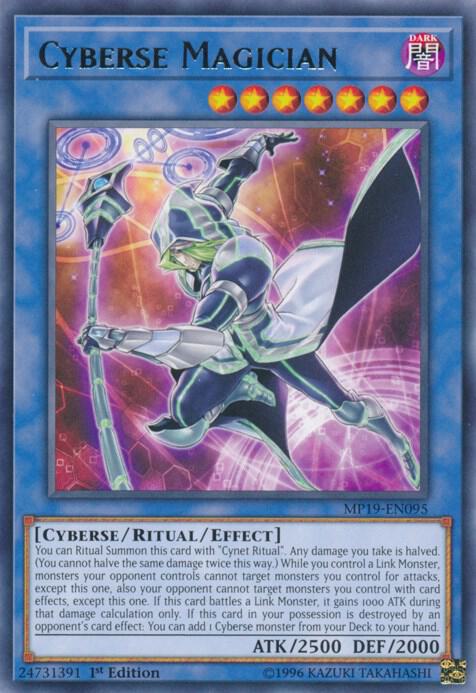 Cyberse Magician MP19-EN095 card from 2019 Gold Sarcophagus Tin Mega Pack