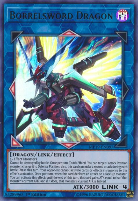 Borrelsword Dragon MP19-EN097 card from 2019 Gold Sarcophagus Tin Mega Pack