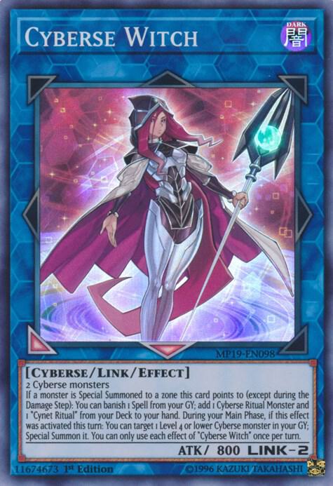 Cyberse Witch MP19-EN098 card from 2019 Gold Sarcophagus Tin Mega Pack