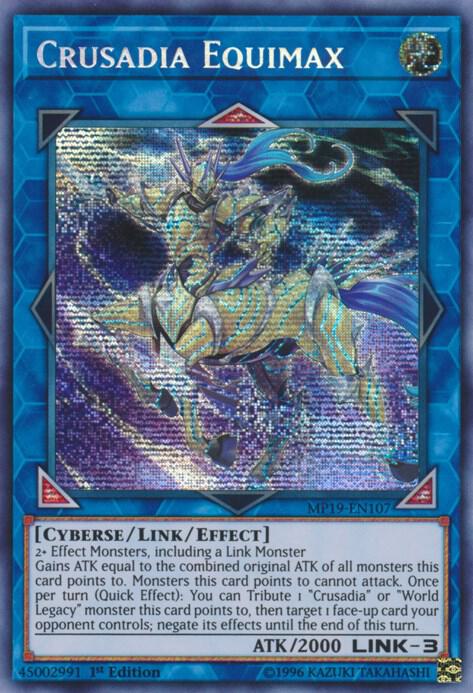 Crusadia Equimax MP19-EN107 card from 2019 Gold Sarcophagus Tin Mega Pack