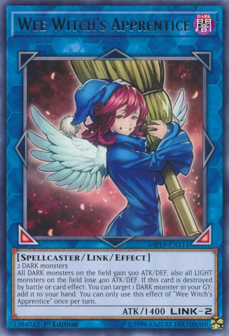 Wee Witch's Apprentice MP19-EN111 card from 2019 Gold Sarcophagus Tin Mega Pack