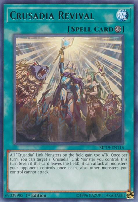 Crusadia Revival MP19-EN116 card from 2019 Gold Sarcophagus Tin Mega Pack