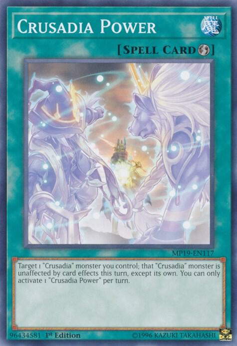 Crusadia Power MP19-EN117 card from 2019 Gold Sarcophagus Tin Mega Pack