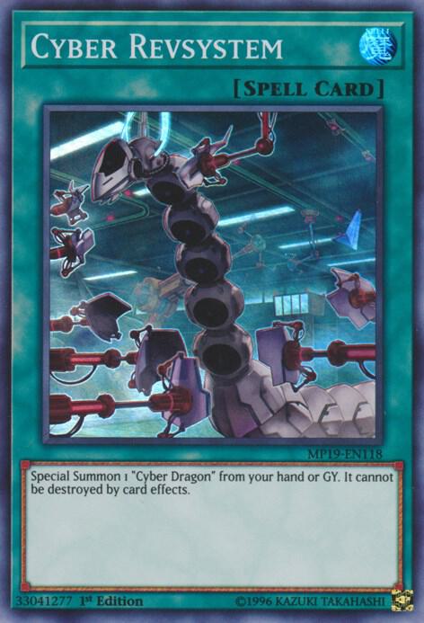 Cyber Revsystem MP19-EN118 card from 2019 Gold Sarcophagus Tin Mega Pack