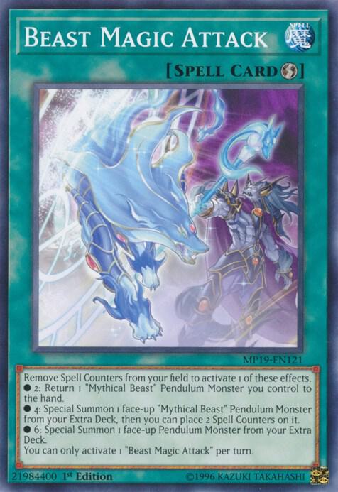 Beast Magic Attack MP19-EN121 card from 2019 Gold Sarcophagus Tin Mega Pack