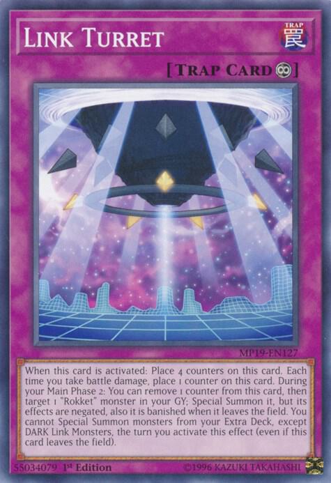 Link Turret MP19-EN127 card from 2019 Gold Sarcophagus Tin Mega Pack