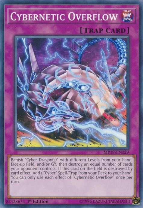 Cybernetic Overflow MP19-EN129 card from 2019 Gold Sarcophagus Tin Mega Pack