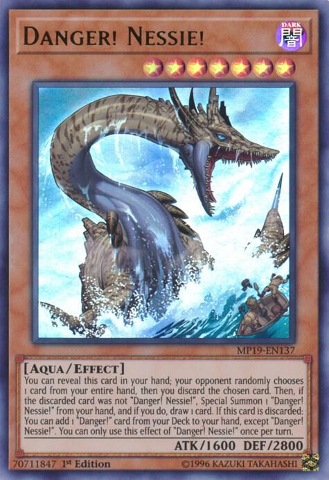 Danger! Nessie! MP19-EN137 card from 2019 Gold Sarcophagus Tin Mega Pack