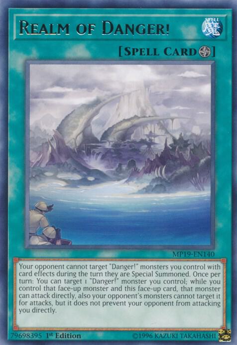Realm of Danger! MP19-EN140 card from 2019 Gold Sarcophagus Tin Mega Pack