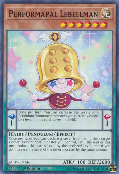 Performapal Lebellman MP19-EN146 card from 2019 Gold Sarcophagus Tin Mega Pack