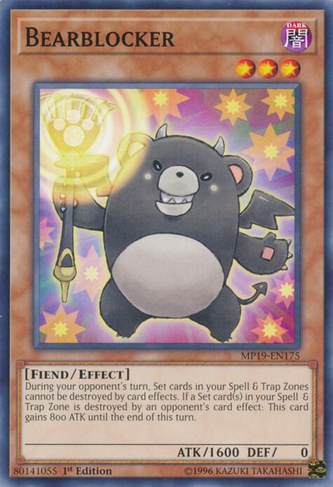 Bearblocker MP19-EN175 card from 2019 Gold Sarcophagus Tin Mega Pack