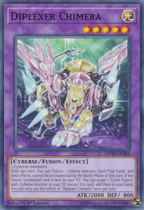 Diplexer Chimera MP19-EN184 card from 2019 Gold Sarcophagus Tin Mega Pack