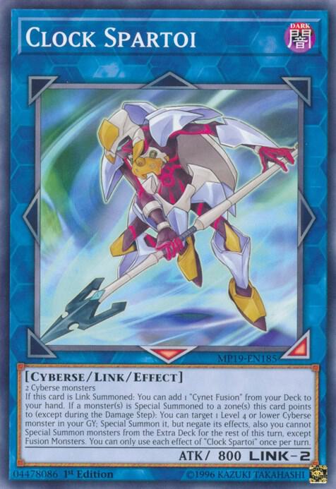 Clock Spartoi MP19-EN185 card from 2019 Gold Sarcophagus Tin Mega Pack