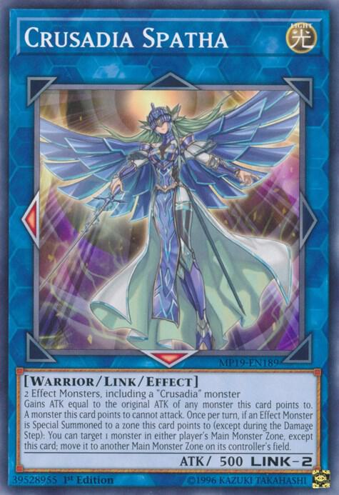 Crusadia Spatha MP19-EN189 card from 2019 Gold Sarcophagus Tin Mega Pack