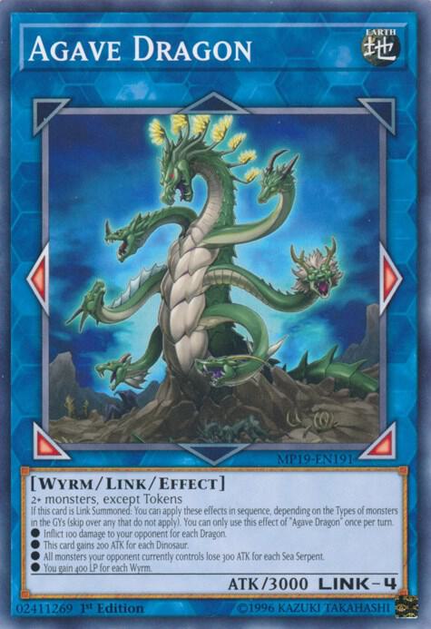 Agave Dragon MP19-EN191 card from 2019 Gold Sarcophagus Tin Mega Pack