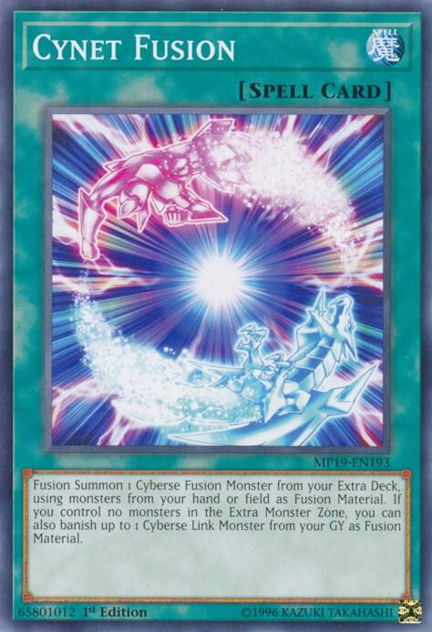 Cynet Fusion MP19-EN193 card from 2019 Gold Sarcophagus Tin Mega Pack