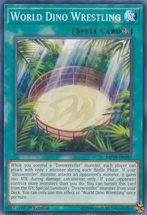 World Dino Wrestling MP19-EN197 card from 2019 Gold Sarcophagus Tin Mega Pack