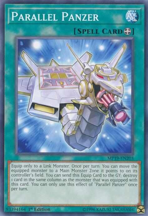 Parallel Panzer MP19-EN203 card from 2019 Gold Sarcophagus Tin Mega Pack