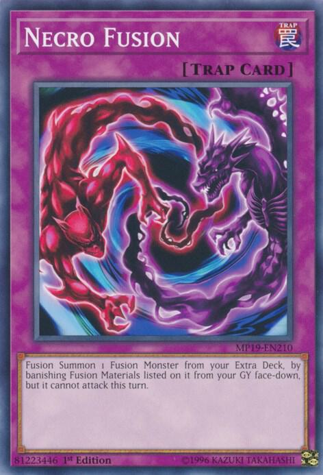 Necro Fusion MP19-EN210 card from 2019 Gold Sarcophagus Tin Mega Pack