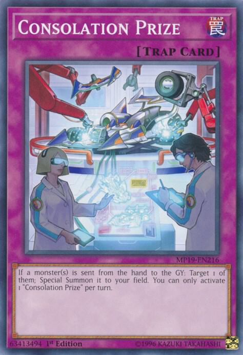 Consolation Prize MP19-EN216 card from 2019 Gold Sarcophagus Tin Mega Pack