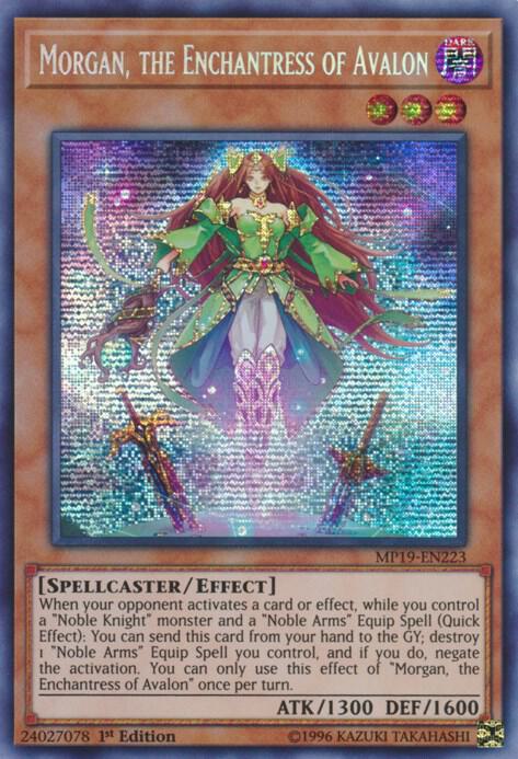 Morgan, the Enchantress of Avalon MP19-EN223 card from 2019 Gold Sarcophagus Tin Mega Pack