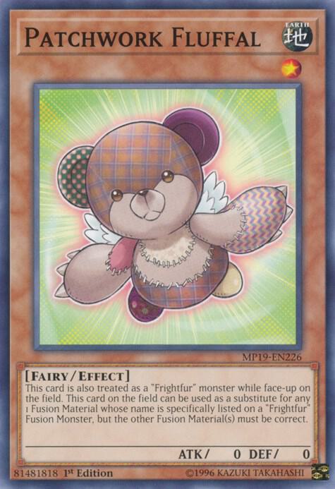 Patchwork Fluffal MP19-EN226 card from 2019 Gold Sarcophagus Tin Mega Pack