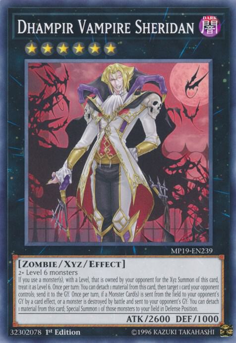 Dhampir Vampire Sheridan MP19-EN239 card from 2019 Gold Sarcophagus Tin Mega Pack